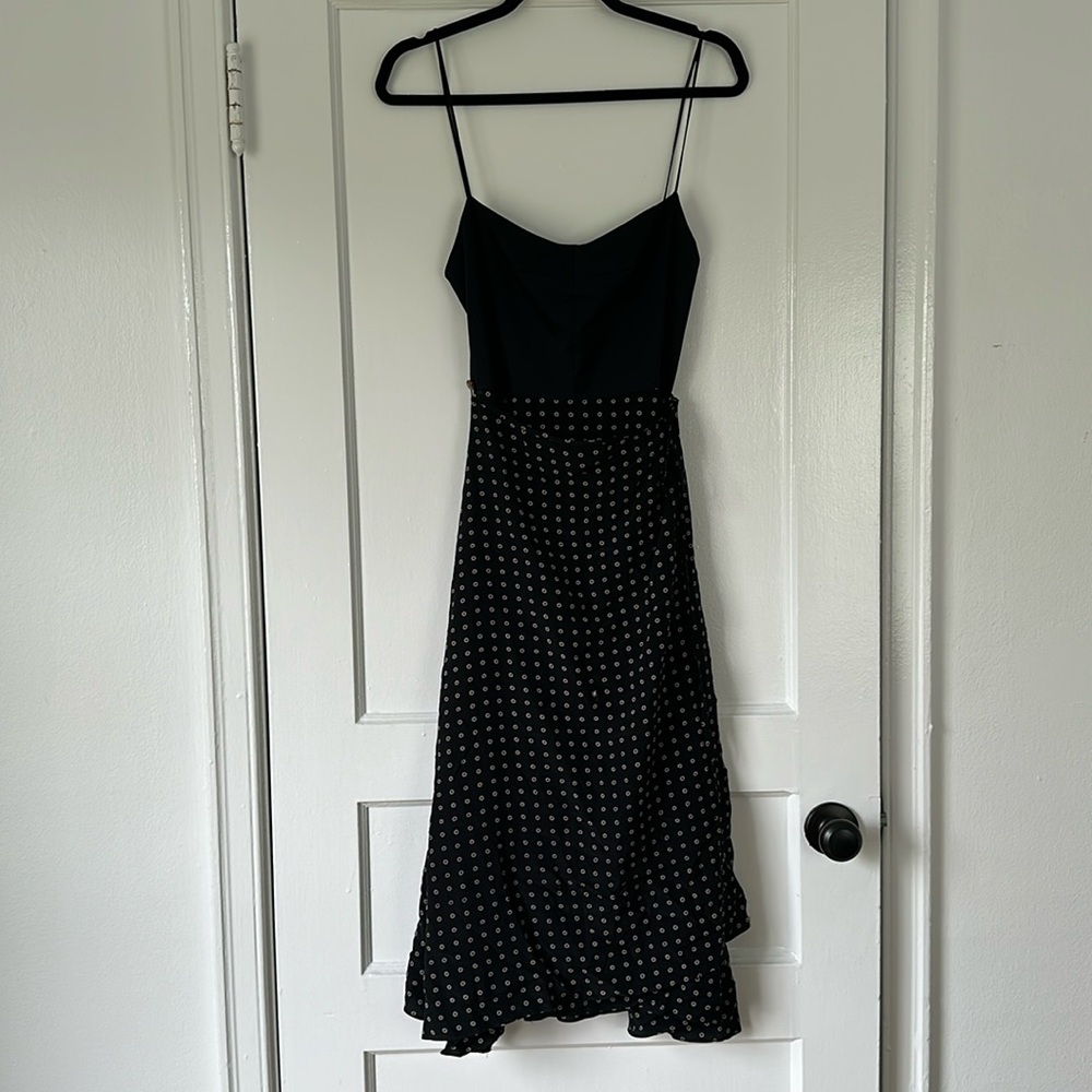 Ciao Lucia! Stella Floral Silk Midi Wrap Dress